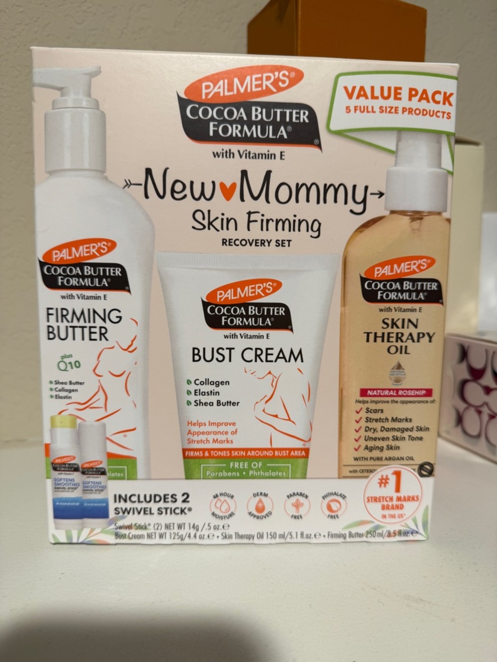 Palmer's New Mommy Skin Firming Recovery Set — White & Cream